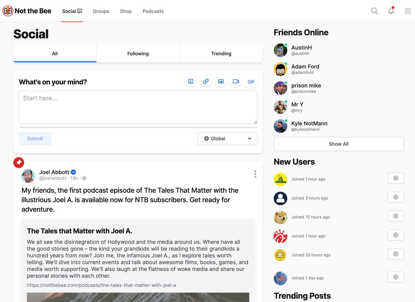 Screenshot of the comments section